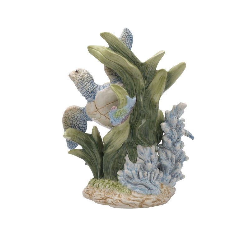 Fitz & Floyd Fitz and Floyd Coastal Home Sea Turtle Ceramic Figurine 10.25 inches - Image 4